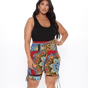 Fashion Nova Multi Color Print Shorts